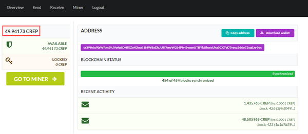 CREP币挖矿教程，新出来的币只要你的电脑够好就就能抢占先机