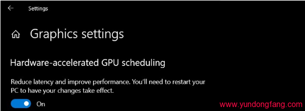 强制启用 Windows10 硬件加速 GPU 调度功能，注册表内加一项就可以了！