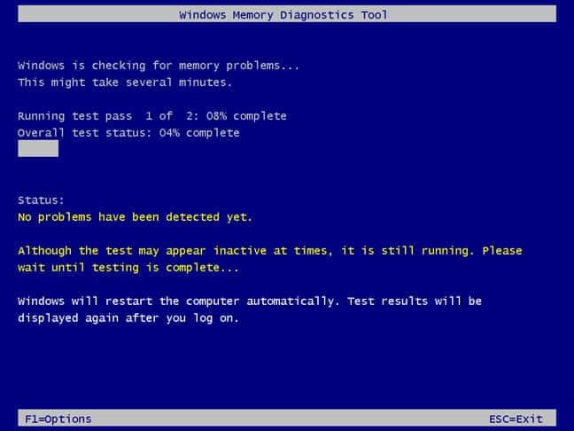 RAM-Diagnostic-test-running