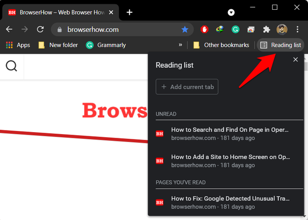 Reading-list-button-menu-in-chrome-bookmark-bar