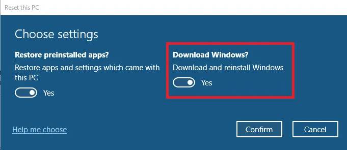 Reset-PC-Download-and-reinstall-windows-cloud