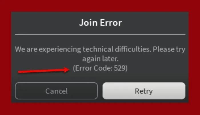 Roblox-error-code-529