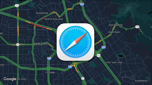 Safari-logo-on-maps-background