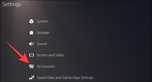 Select-Accessories-from-PS5-Settings