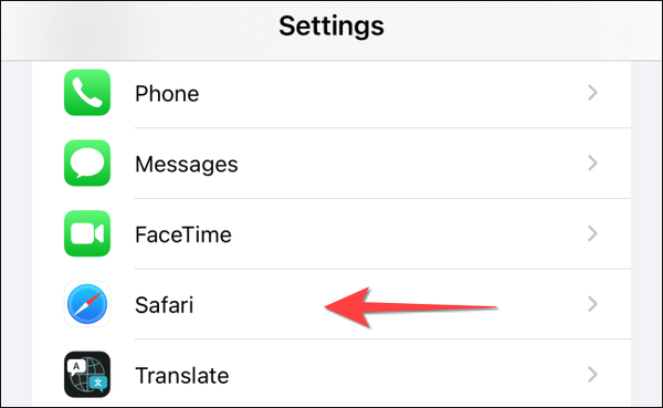 Select-Safari-in-Settings