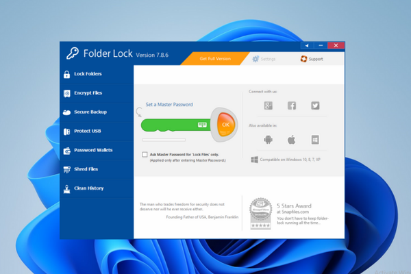 Set-a-master-password