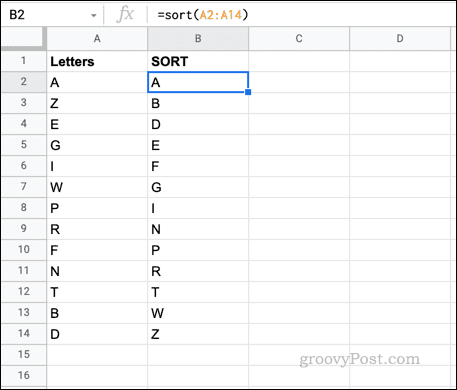 Sheets-SORT-Function