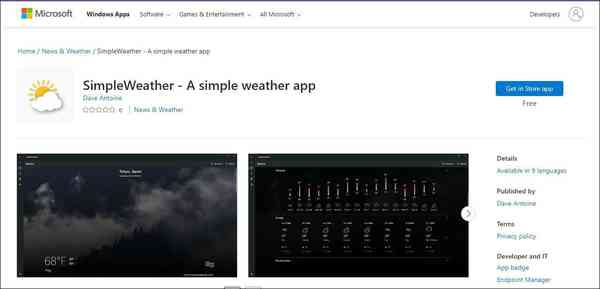 SimpleWeather SimpleWeather