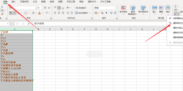 Office 2021 Excel怎么去除表格样式只留文字