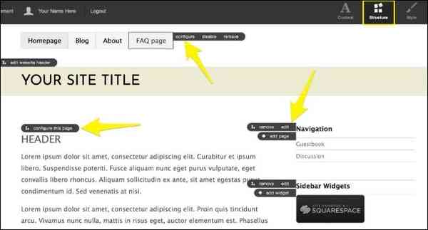 Squarespace-Website-Editor