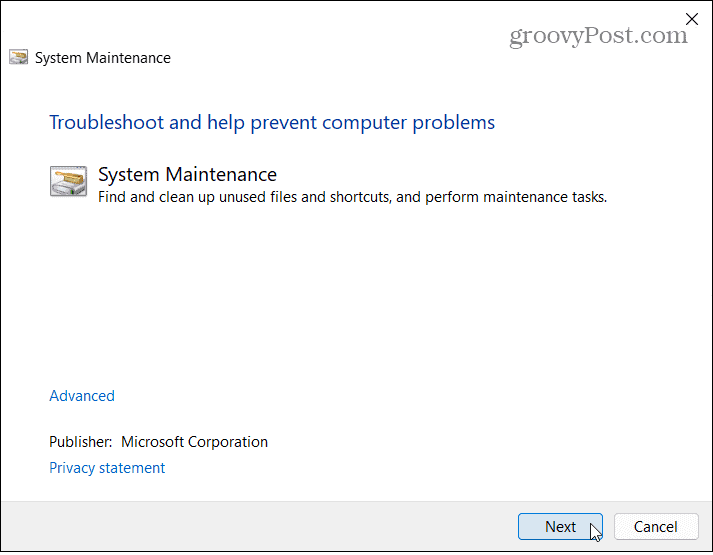 Start-System-Maintenance-Wizard