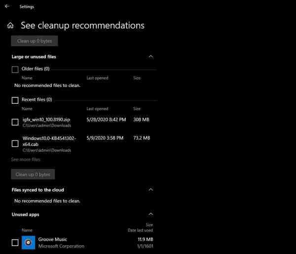 Storage-Recommendations