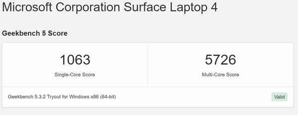 Surface-Laptop-4-Geekbench-5