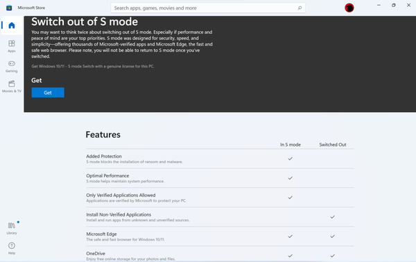 Switch-out-of-S-Mode