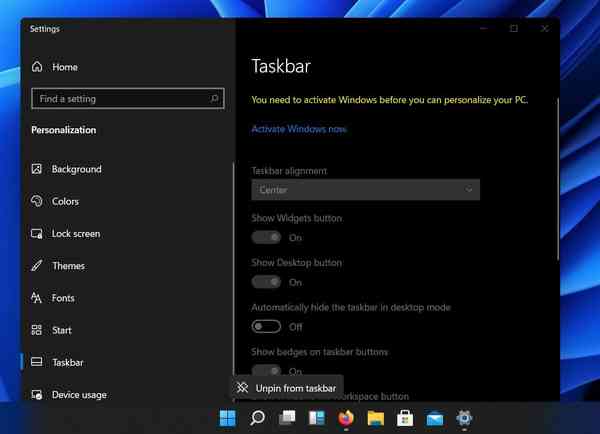 Taskbar-options-Windows-11 Taskbar-options-Windows-11