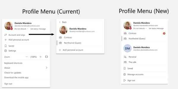 Teams-profile-menu