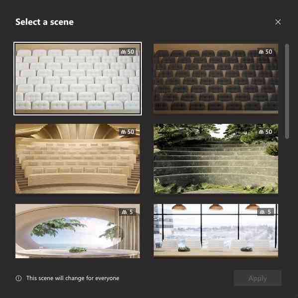 Teams-scene-mode