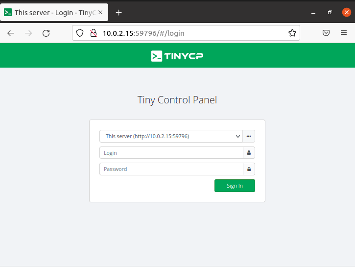 TinyCP-web-interface