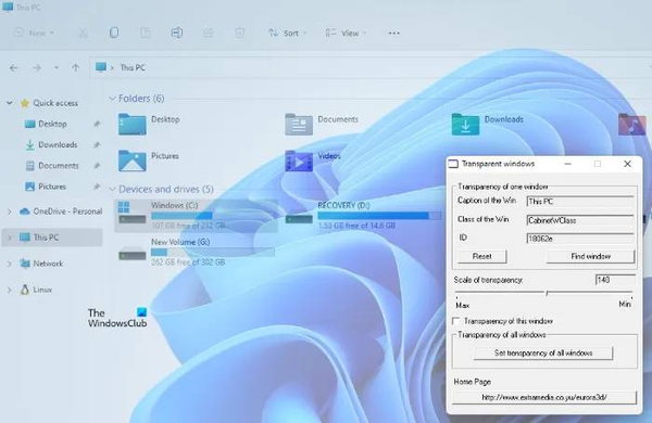 Transparent-Windows-software