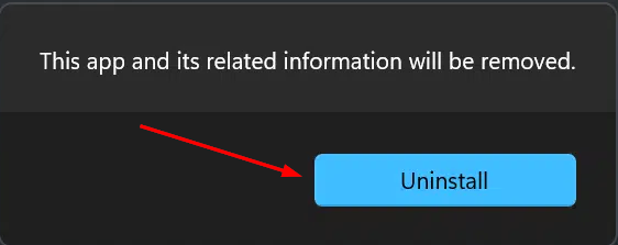 Uninstall-confirmation