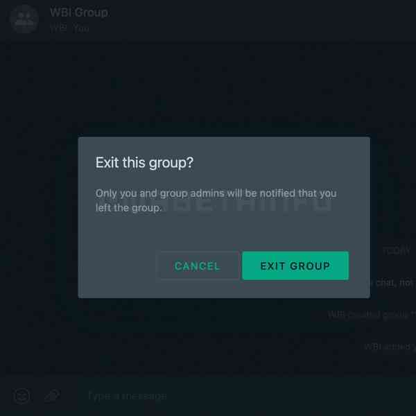 WhatsApp 悄悄离开群组