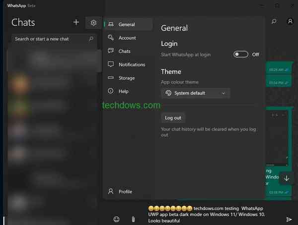 Whatsapp-UWP-App-with-dark-mode-Windows-11