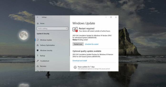 微软发布Windows 10内部版本19042.964、19041.964和新闻和兴趣