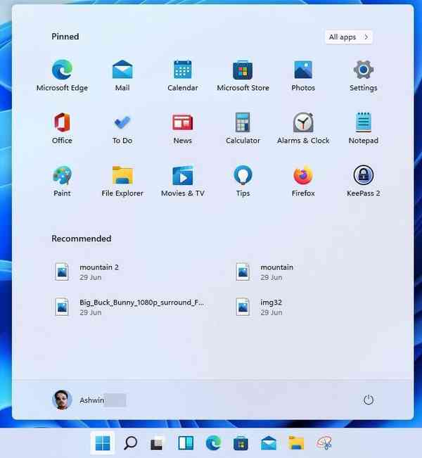 Windows-11-1st-preview-build-no-search-in-start-menu
