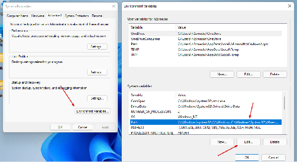 Windows-11-Enviromental-variables
