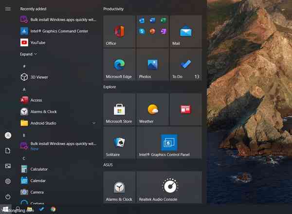Windows-Start-Menu-theme-aware