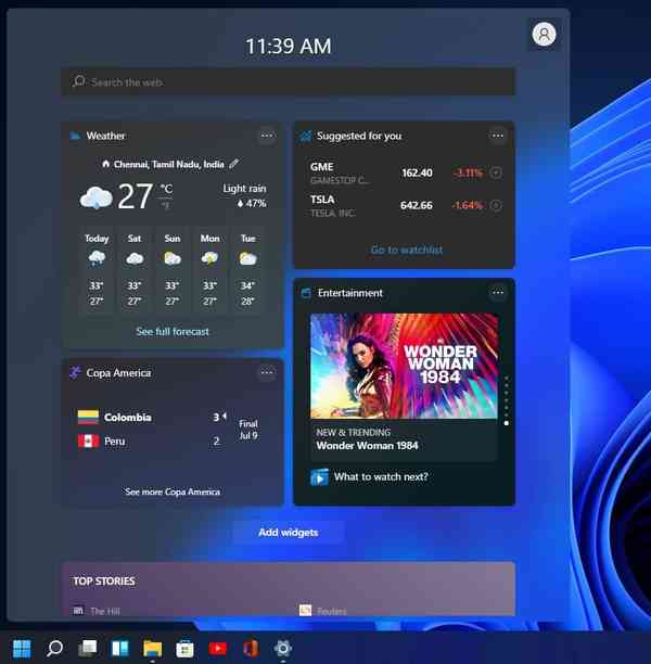Windows-widget-entertainment
