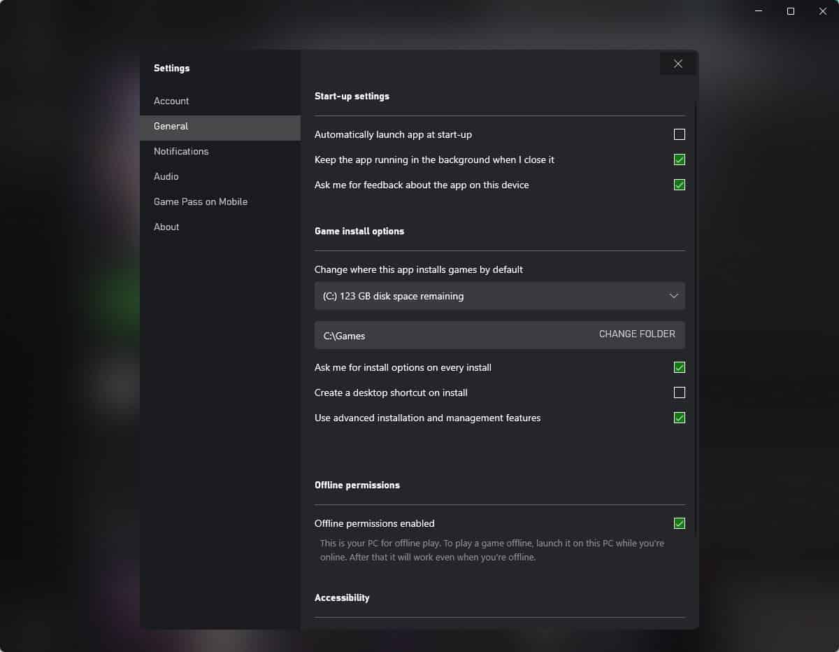 Xbox-PC-games-change-installation-folder