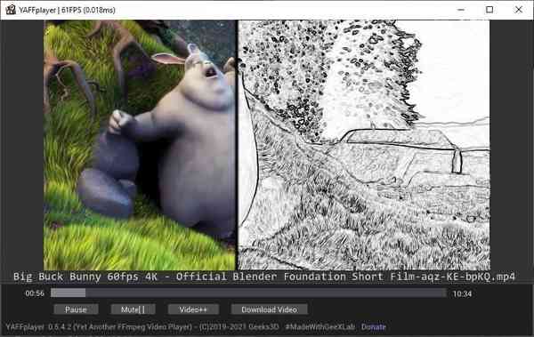 YAFFplayer-sketch-video-filter-effect