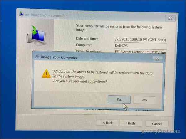 Yes-to-data-being-restored