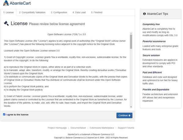 abantecart-license-Web-UI