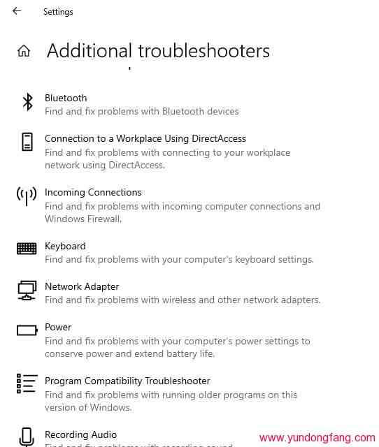 additional-Troubleshooters-in-windows-10-2004