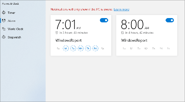 alarms