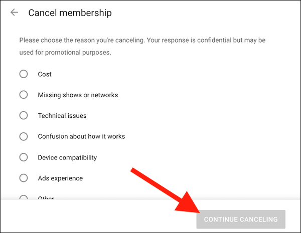 choose-an-option-for-canceling-and-then-click-the-continue-canceling-button
