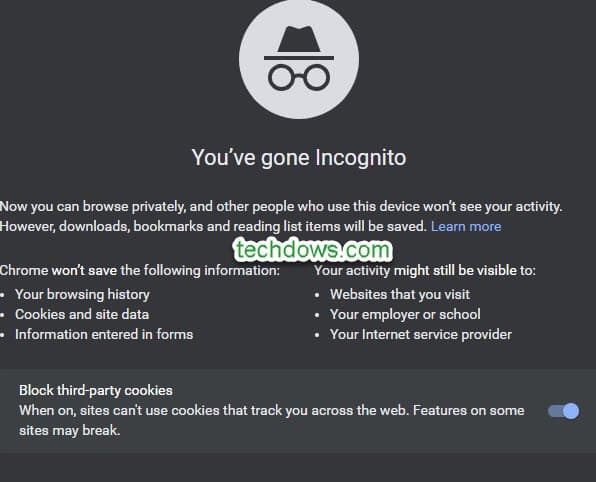current-incognito-page