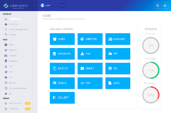 cyberpanel-dashboard