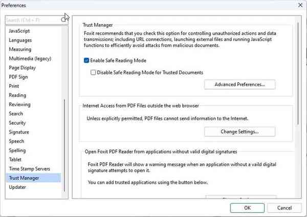 disable-Safe-Reading-Mode-Foxit-Reader