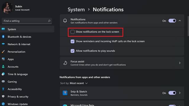 disable-lockscreen-notifications-win11