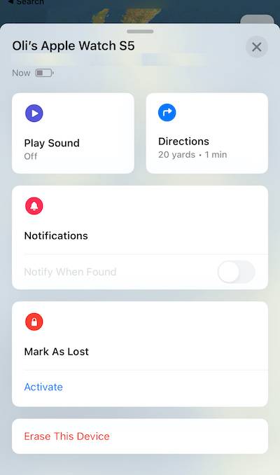 find-my-apple-watch-options