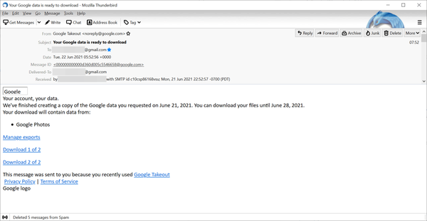 google-photos-export-email