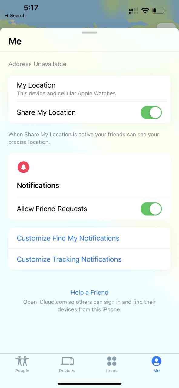 iOS-15.4-beta-4-Find-My-Me-tab