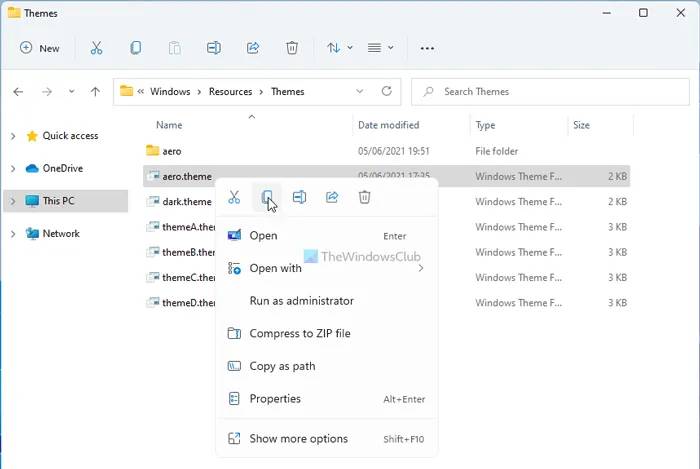 install-hidden-aero-lite-theme-windows-11
