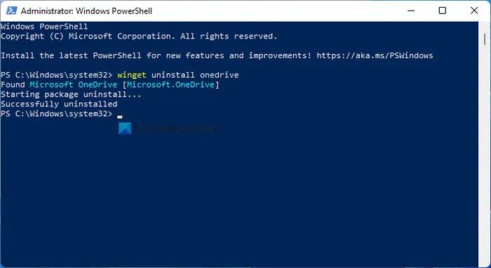 install-uninstall-onedrive-winget-3