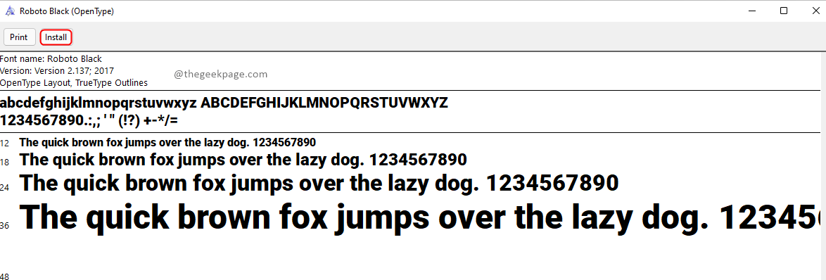 installfont