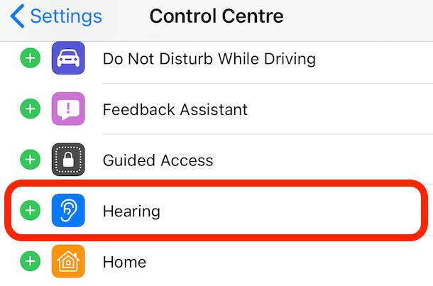 iphone-settings-control-center-hearing iphone-settings-control-center-hearing