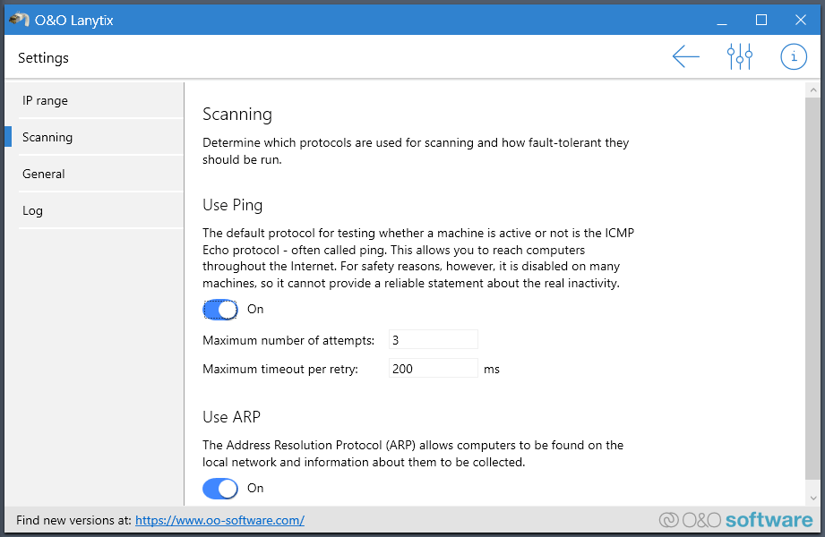 lan-scanning-parameters lan-scanning-parameters